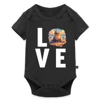 Sea Lions Sea Lion - Baby Premium short-sleeve bodysuit - black - Front