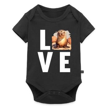 Sea Lions Sea Lion - Baby Premium short-sleeve bodysuit - black - Front