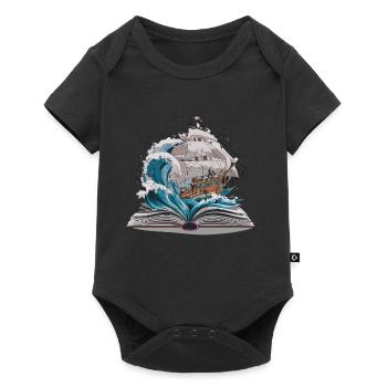 Voyage aventureux d’un voilier à travers le - Body à manches courtes Premium Bébé - noir - Devant