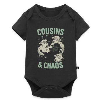 Drôle de mouton noir cousin famille excentrique - Body à manches courtes Premium Bébé - noir - Devant