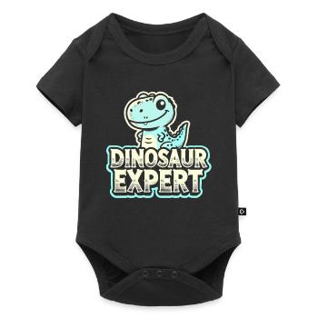 Dinosaurier-Experte - Baby Premium Kurzarmbody - Schwarz - Vorne