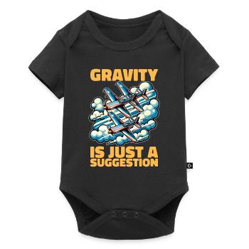 La gravité du pilote de voltige n’est qu’une manœuvre de voltige - Body à manches courtes Premium Bébé - noir - Devant