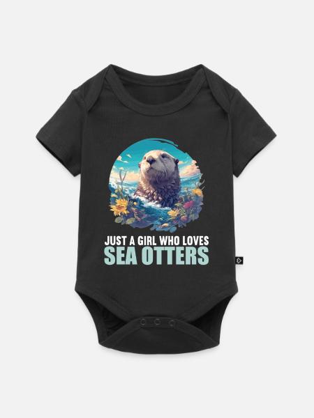 Seeotter - Baby Premium Kurzarmbody - Schwarz