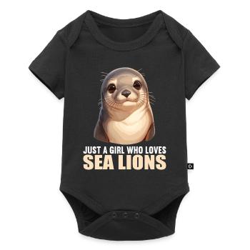 Sea Lions Sea Lion - Baby Premium short-sleeve bodysuit - black - Front