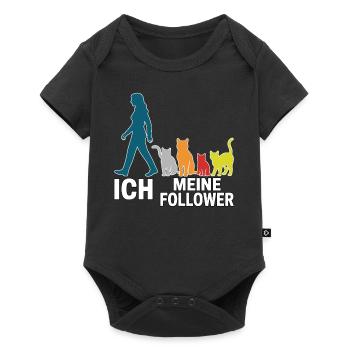 Moi et mes abonnés – Cat Humor Design - Body à manches courtes Premium Bébé - noir - Devant