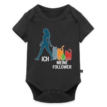 Moi et mes abonnés – Cat Humor Design - Body à manches courtes Premium Bébé - noir - Devant