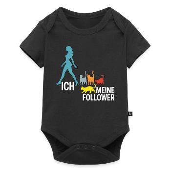 Me & My Followers – Cat Humor Design - Baby Premium short-sleeve bodysuit - black - Front