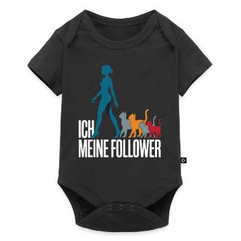 Moi et mes abonnés – Cat Humor Design - Body à manches courtes Premium Bébé - noir - Devant