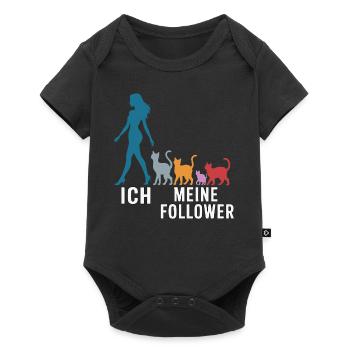 Moi et mes abonnés – Cat Humor Design - Body à manches courtes Premium Bébé - noir - Devant