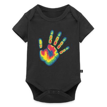 Empreinte de main fascinante en image thermique - Body à manches courtes Premium Bébé - noir - Devant