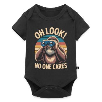 Bigfoot sarcastique - Tout le monde s’en fout - Body à manches courtes Premium Bébé - noir - Devant
