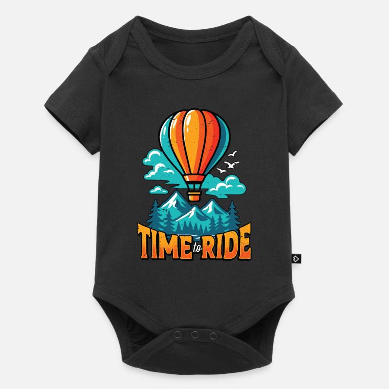 Montgolfière Temps pour monter en ballon - Body à manches courtes Premium Bébé - noir