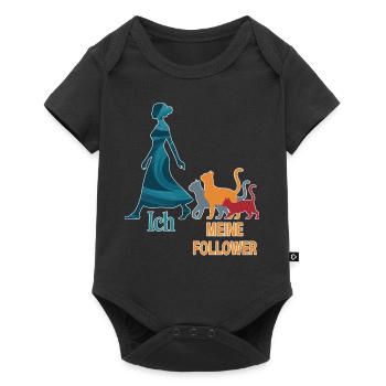 Me & My Followers – Cat Humor Design - Baby Premium short-sleeve bodysuit - black - Front