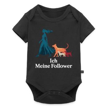 Moi et mes abonnés – Dog Humor Design - Body à manches courtes Premium Bébé - noir - Devant