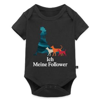 Moi et mes abonnés – Dog Humor Design - Body à manches courtes Premium Bébé - noir - Devant