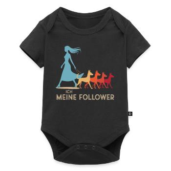 Moi et mes abonnés – Dog Humor Design - Body à manches courtes Premium Bébé - noir - Devant