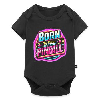 Geboren um Flipper zu spielen - Baby Premium Kurzarmbody - Schwarz - Vorne