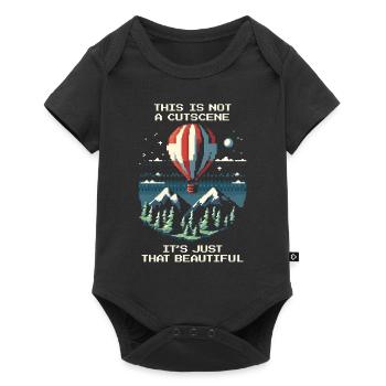 No Cutscene | Balloon Ride Panorama Sky - Baby Premium short-sleeve bodysuit - black - Front