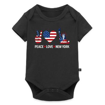 Peace Love New York - Baby Premium short-sleeve bodysuit - black - Front