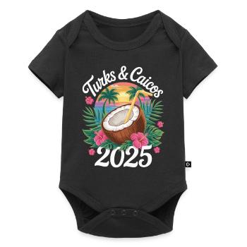 Turks- und Caicosinseln - Baby Premium Kurzarmbody - Schwarz - Vorne