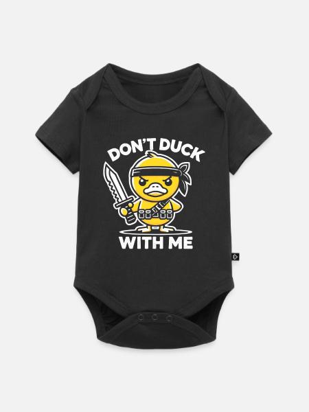 Duck dich nicht mit mir - Baby Premium Kurzarmbody - Schwarz