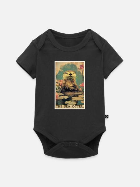 Seeotter - Baby Premium Kurzarmbody - Schwarz