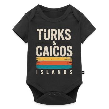 Turks- und Caicosinseln - Baby Premium Kurzarmbody - Schwarz - Vorne