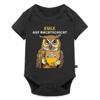 HIBOU DE NUIT - Body à manches courtes Premium Bébé - noir - Devant