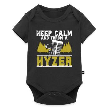 Disc Golf Discgolf Keep Calm And Throw A Hyzer - Baby Premium short-sleeve bodysuit - black - Front