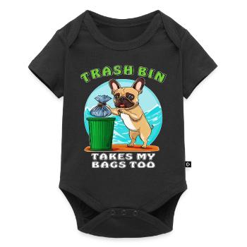 HUND TRASH BIN TAKES MY BAGS TOO - Baby Premium short-sleeve bodysuit - black - Front