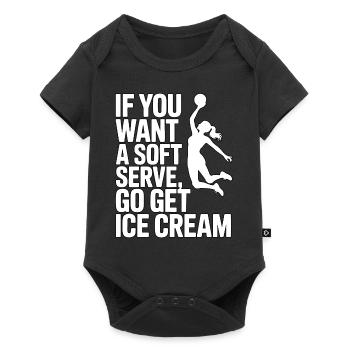 Soft-serve? Then off to the – volleyball - Baby Premium short-sleeve bodysuit - black - Front