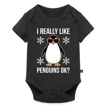Penguin Saying Funny Penguins Gift - Baby Premium short-sleeve bodysuit - black - Front