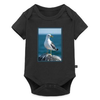 Seagulls Seagull - Baby Premium short-sleeve bodysuit - black - Front