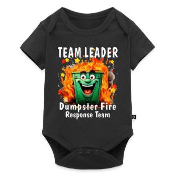 team leader dumpster fire response team - Baby Premium Kurzarmbody - Schwarz - Vorne