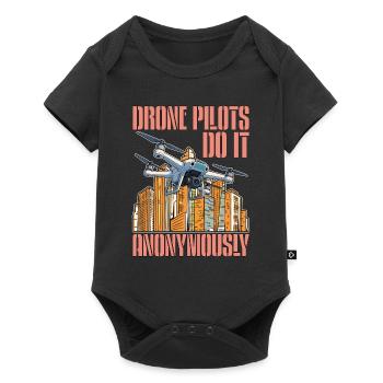 Drone Pilots Do It Anonymously Drone Operator - Baby Premium short-sleeve bodysuit - black - Front