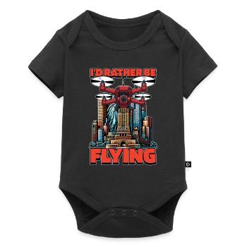 Drone Enthusiast I'd Rather Be Flying Aviation - Baby Premium short-sleeve bodysuit - black - Front