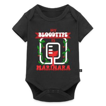 Marinara Mon groupe sanguin est Marinara - Body à manches courtes Premium Bébé - noir - Devant