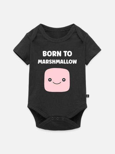 Marshmallow - Baby Premium Kurzarmbody - Schwarz