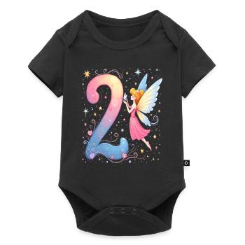 Douce Fée 2ème Anniversaire pour les filles - Body à manches courtes Premium Bébé - noir - Devant