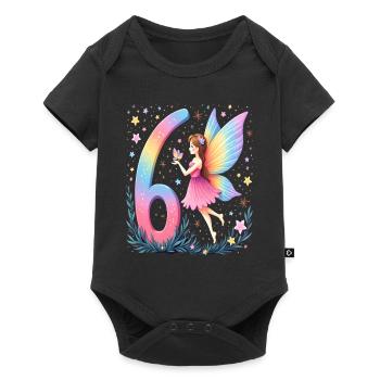 Douce Fée 6ème Anniversaire pour les filles - Body à manches courtes Premium Bébé - noir - Devant