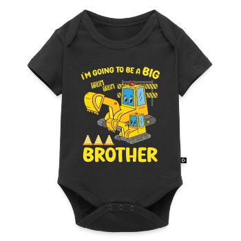 Excavator Child Ready va devenir un grand frère - Body à manches courtes Premium Bébé - noir - Devant