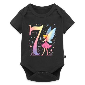 Douce Fée 7ème Anniversaire pour les filles - Body à manches courtes Premium Bébé - noir - Devant