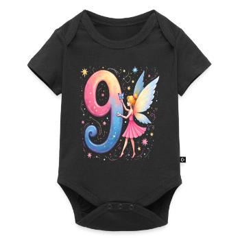 Douce Fée 9ème Anniversaire pour les filles - Body à manches courtes Premium Bébé - noir - Devant