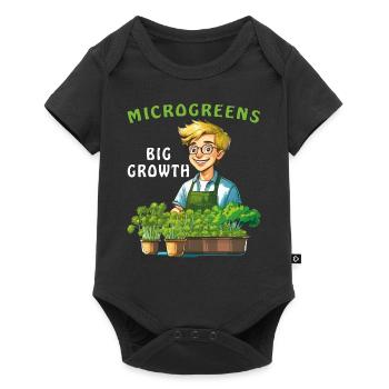 MICROGREENS BIG GROWTH - Baby Premium short-sleeve bodysuit - black - Front