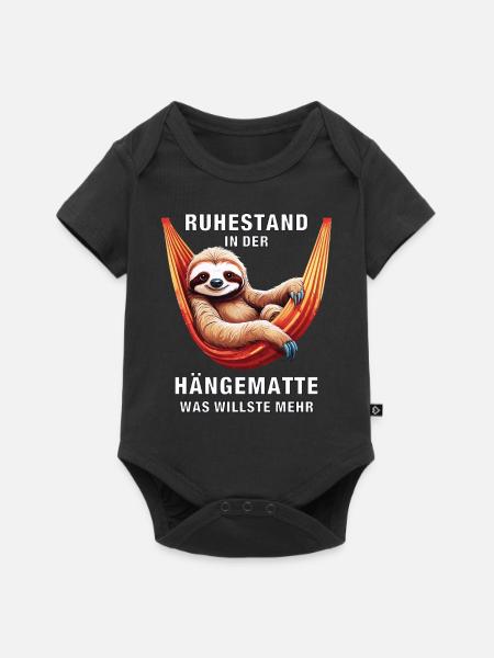 RUHESTAND IN DER HÄNGEMATTE - Baby Premium Kurzarmbody - Schwarz