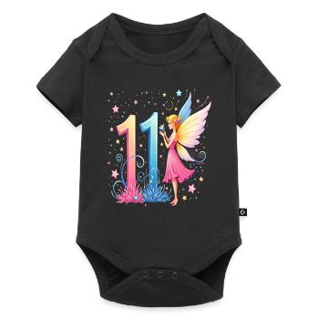 Douce Fée 11ème Anniversaire pour les filles - Body à manches courtes Premium Bébé - noir - Devant