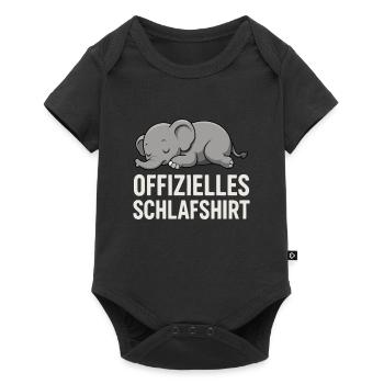 Chemise de nuit officielle Cute Elephant - Body à manches courtes Premium Bébé - noir - Devant