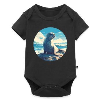 Seals, Seal - Baby Premium short-sleeve bodysuit - black - Front