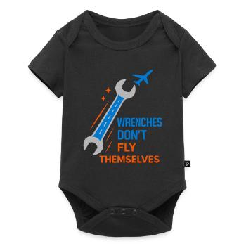 Mécanicien d’aviation Faa Humour Technicien d’aéronefs - Body à manches courtes Premium Bébé - noir - Devant
