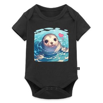 Seals, Seal - Baby Premium short-sleeve bodysuit - black - Front
